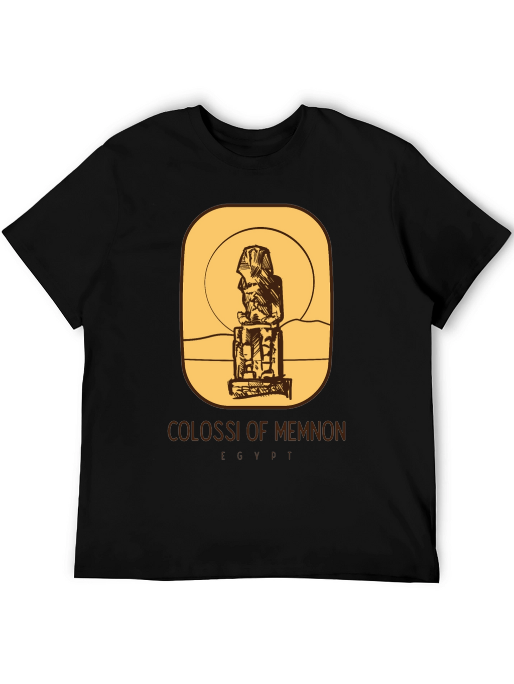 Camiseta Negra Colosos de Memnón Egipto
