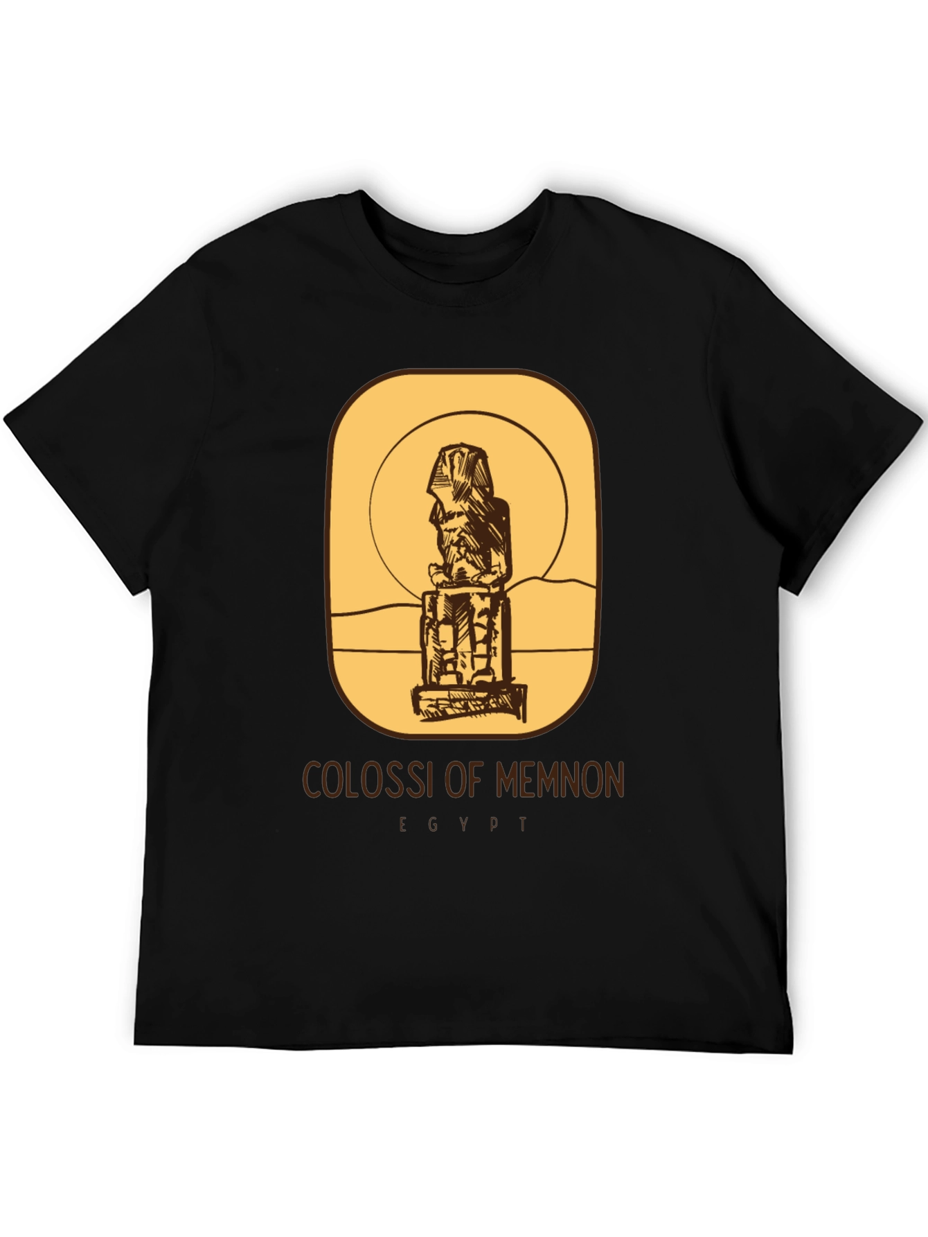 Camiseta Negra Colosos de Memnón Egipto