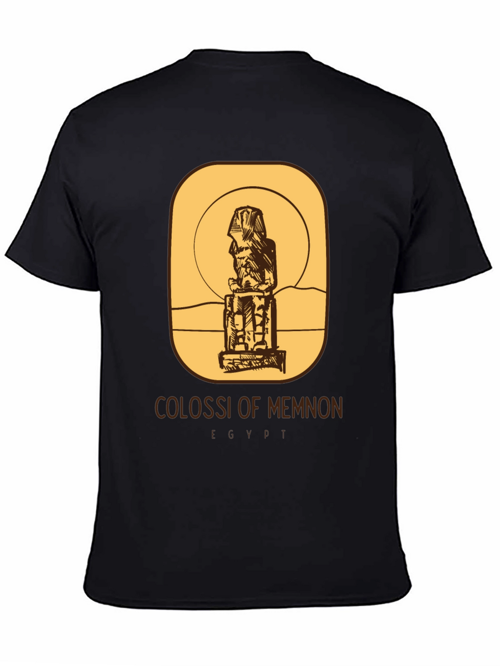 Camiseta Negra Colosos de Memnón Egipto