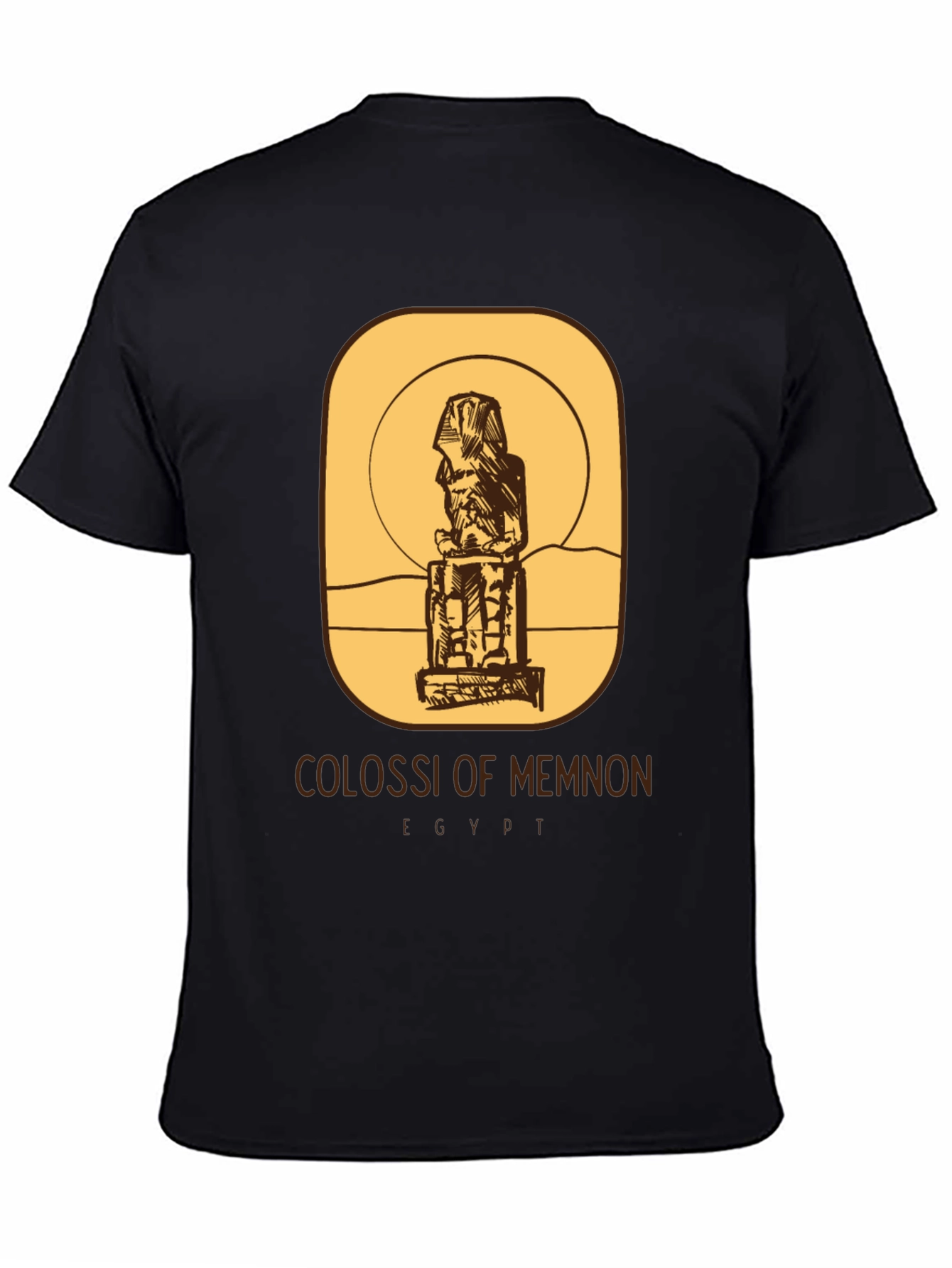 Camiseta Negra Colosos de Memnón Egipto