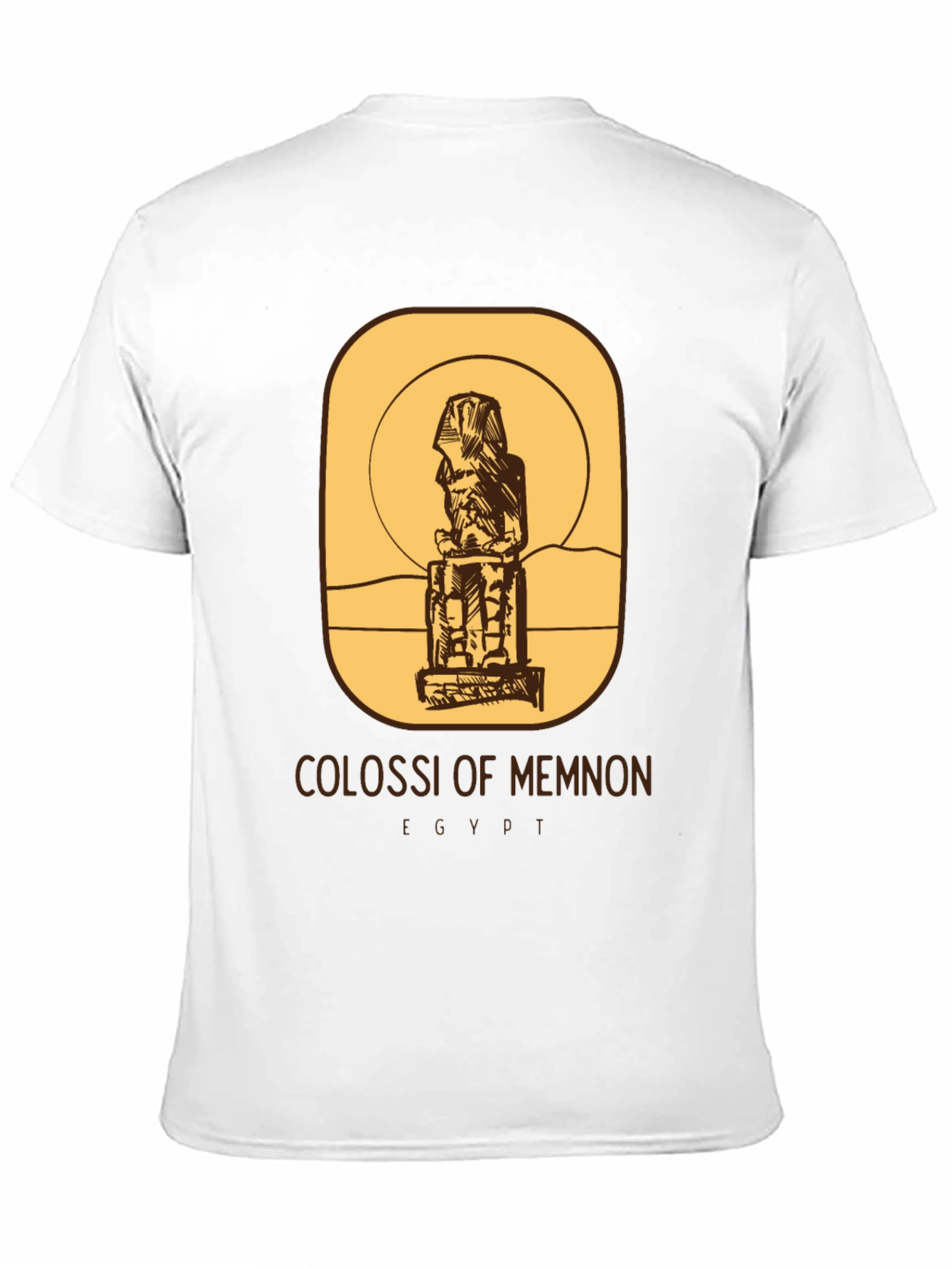 Camiseta Negra Colosos de Memnón Egipto
