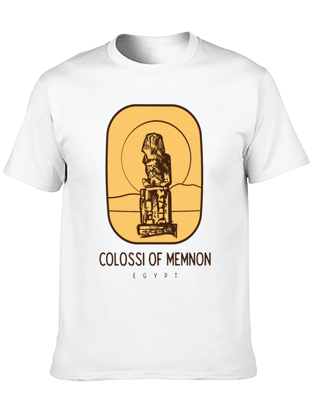 Camiseta Negra Colosos de Memnón Egipto