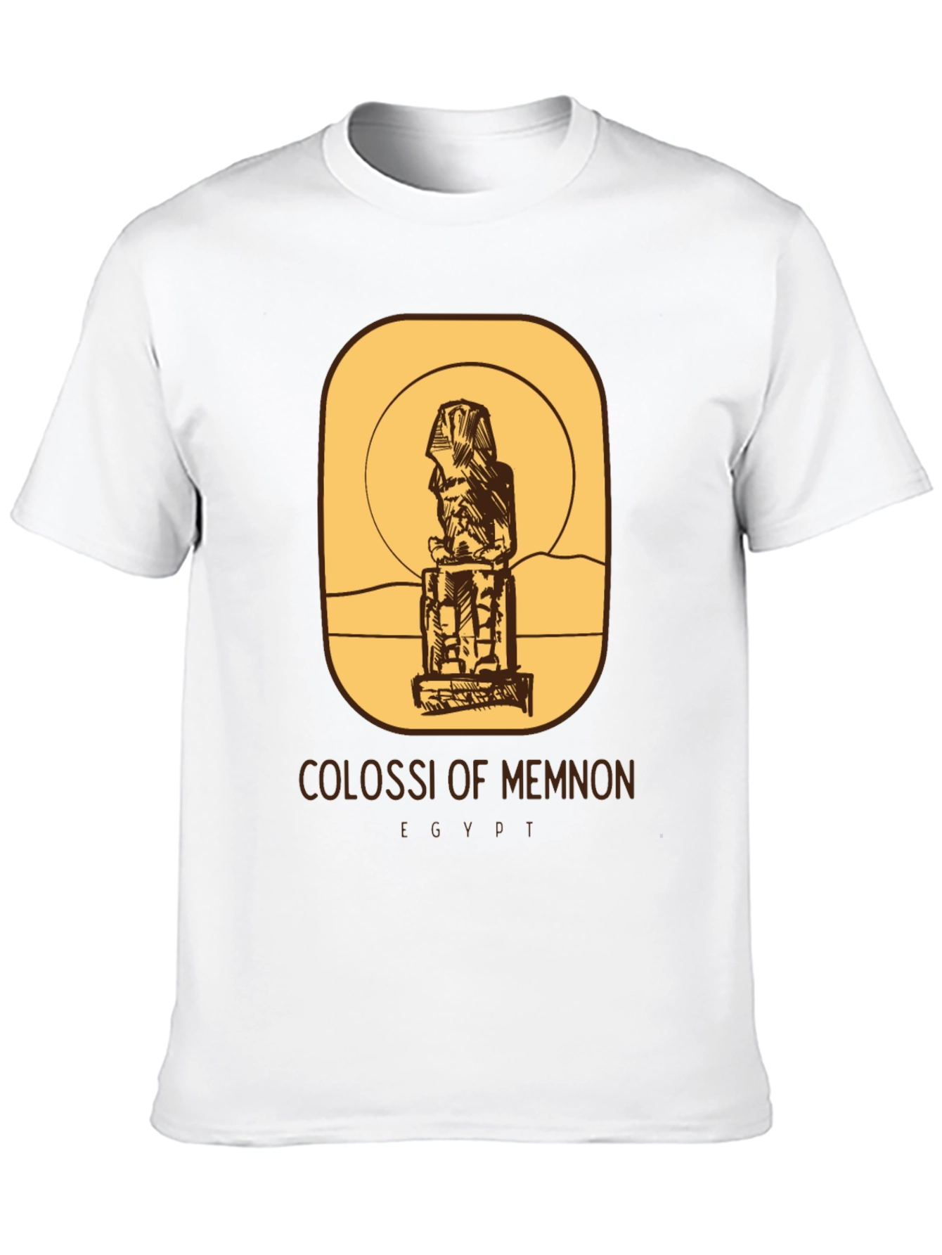 Camiseta Negra Colosos de Memnón Egipto