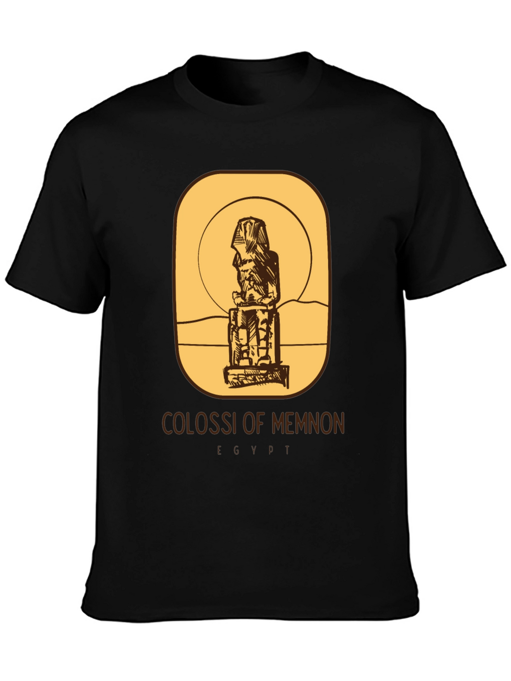 Camiseta Negra Colosos de Memnón Egipto