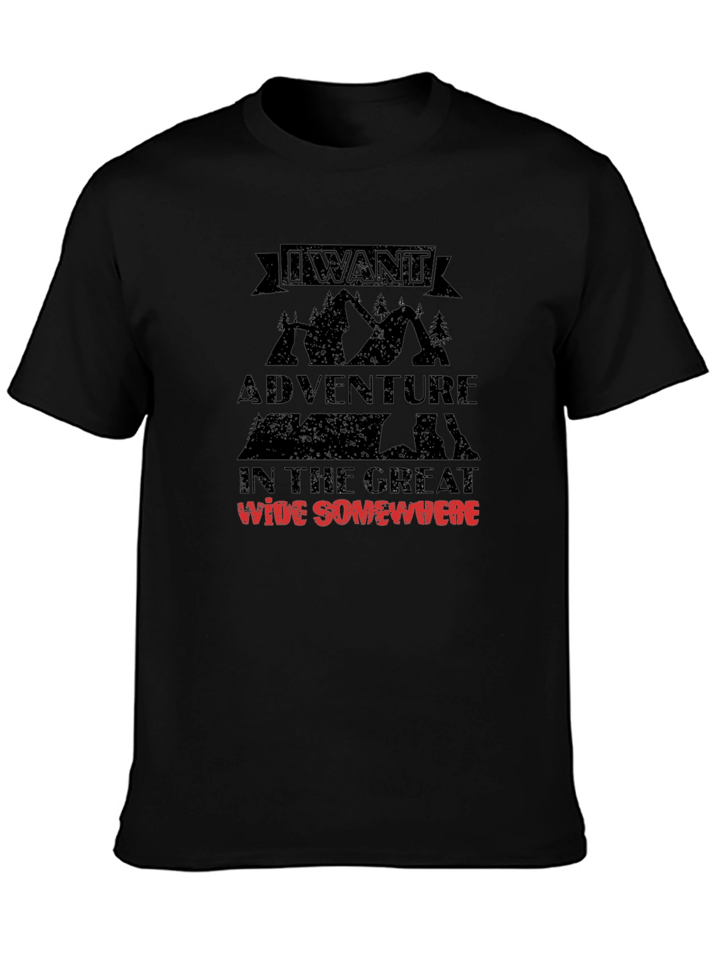 Camiseta Negra Aventura al Aire Libre