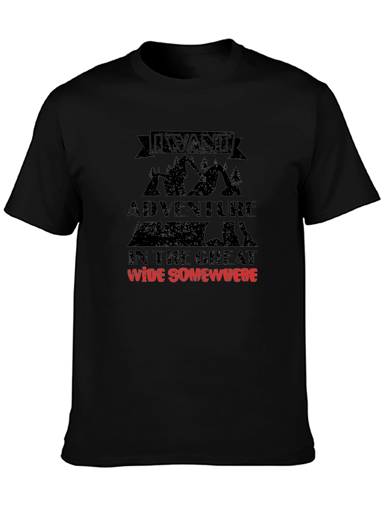Camiseta Negra Aventura al Aire Libre