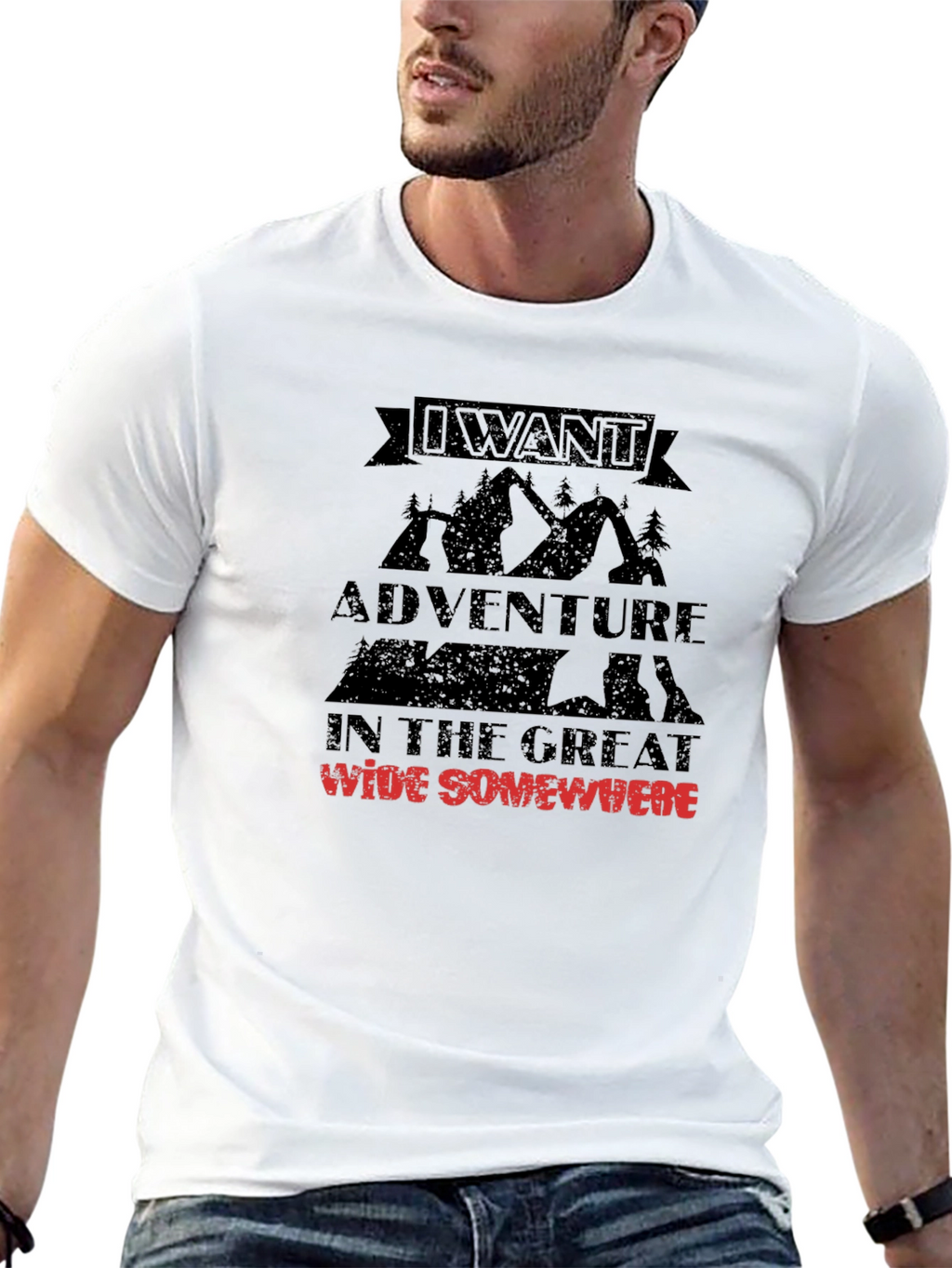 Camiseta Negra Aventura al Aire Libre