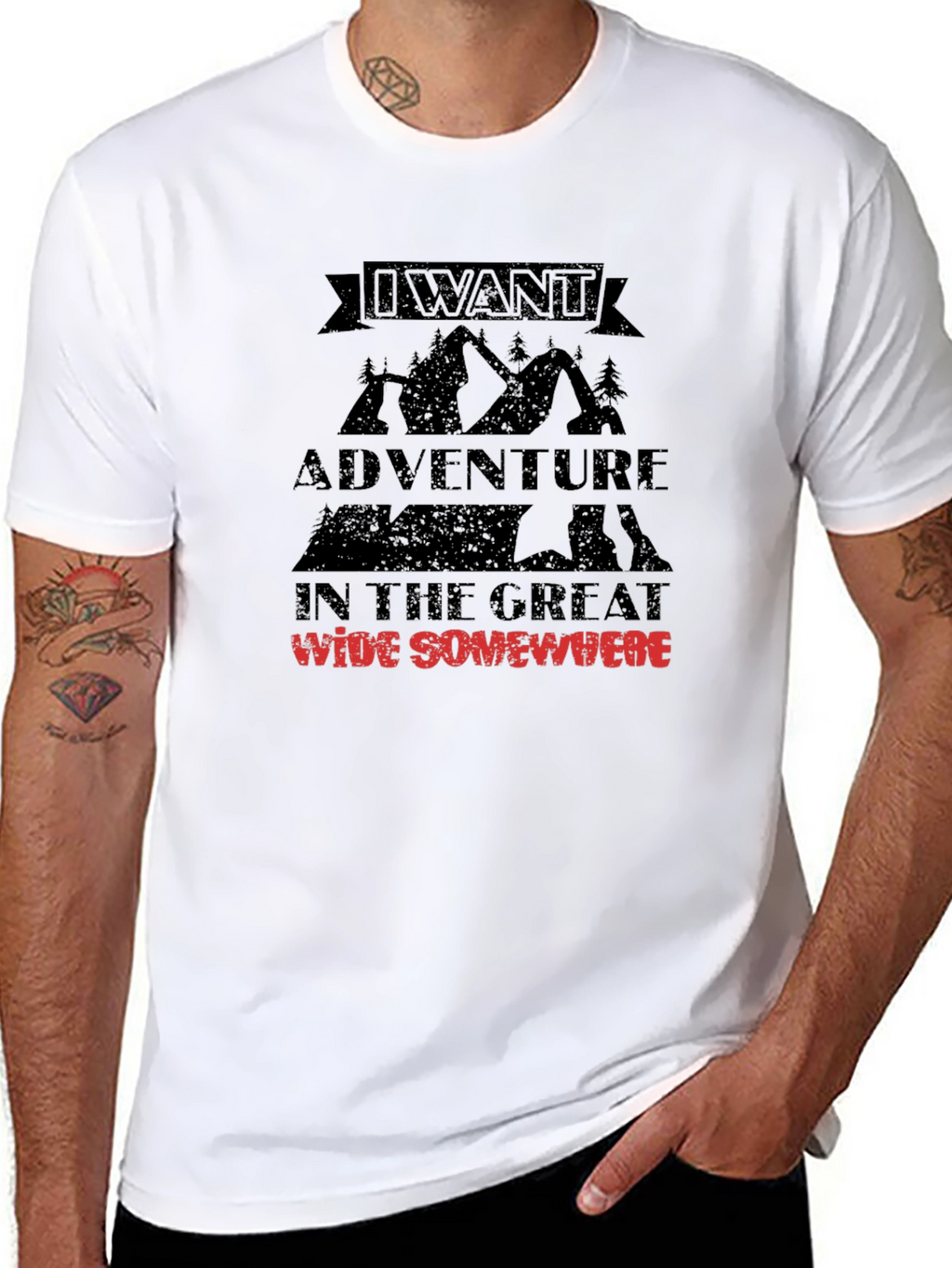 Camiseta Negra Aventura al Aire Libre