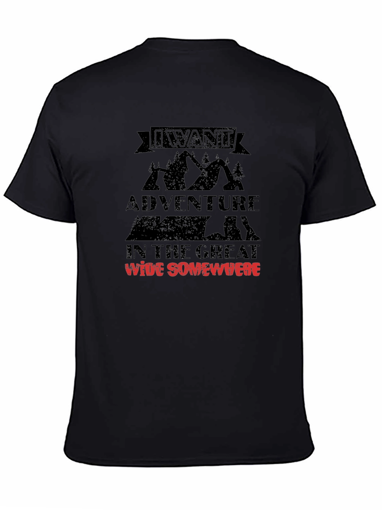 Camiseta Negra Aventura al Aire Libre