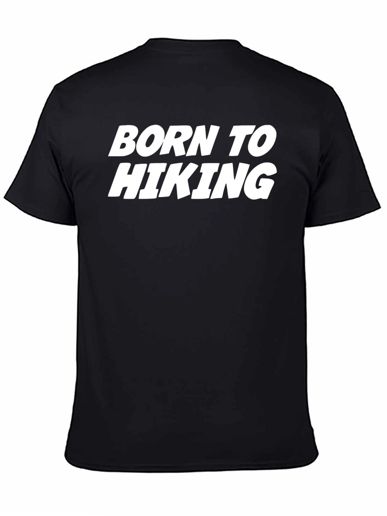 Camiseta Negra Born to Hiking para Aventureros