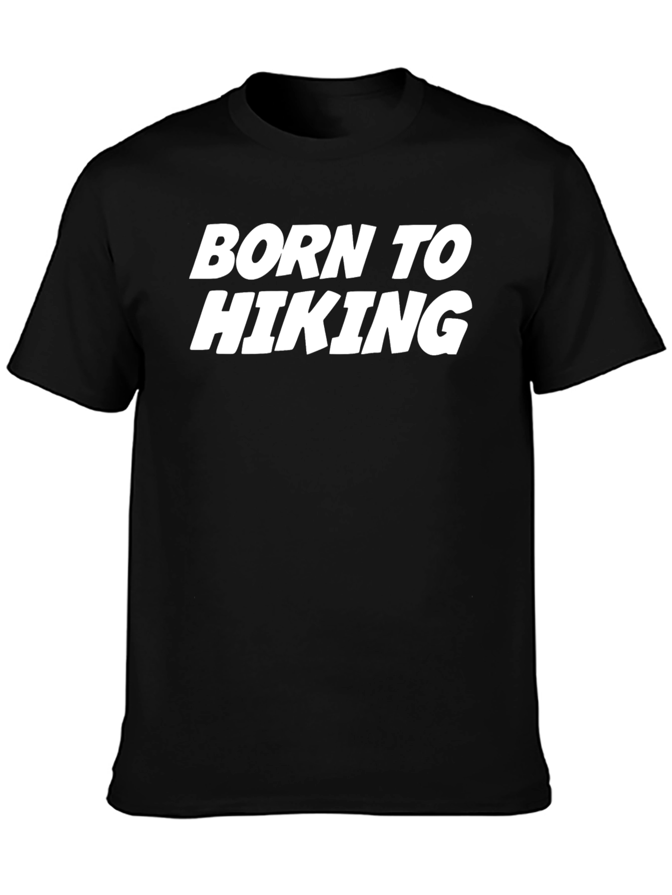 Camiseta Negra Born to Hiking para Aventureros