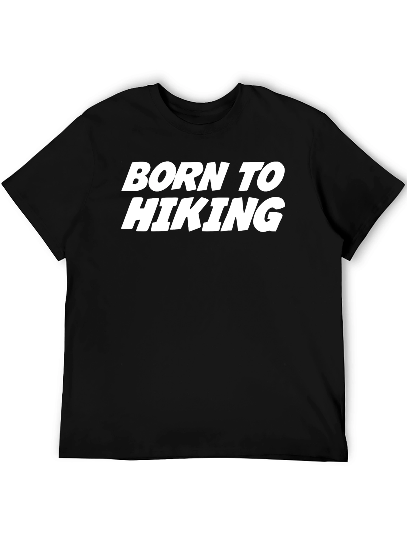 Camiseta Negra Born to Hiking para Aventureros