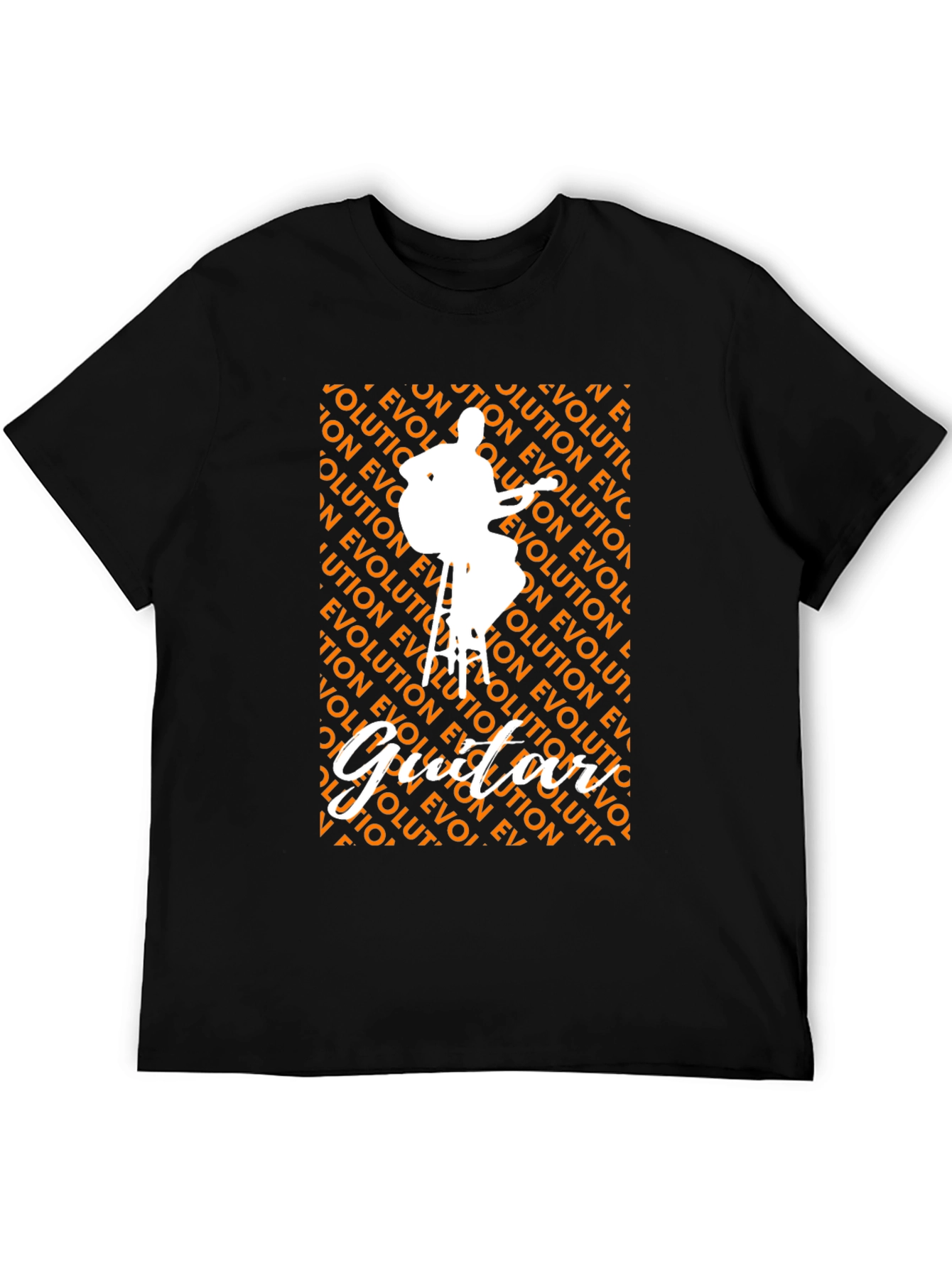Camiseta Negra con Diseño de Guitarrista