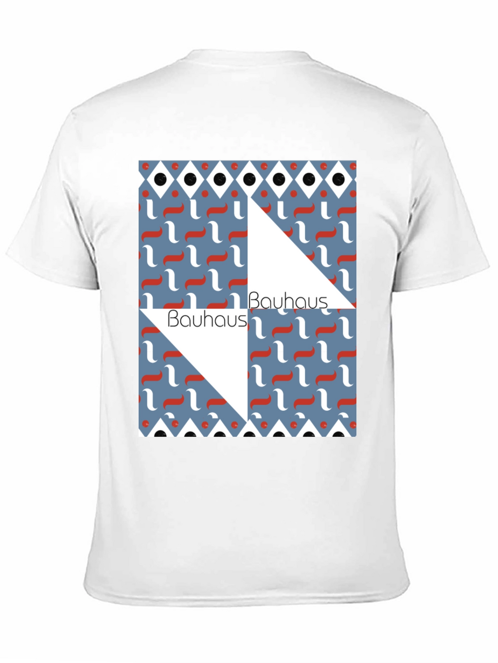 Camiseta Negra Bauhaus Diseño Geométrico Estilo Artístico