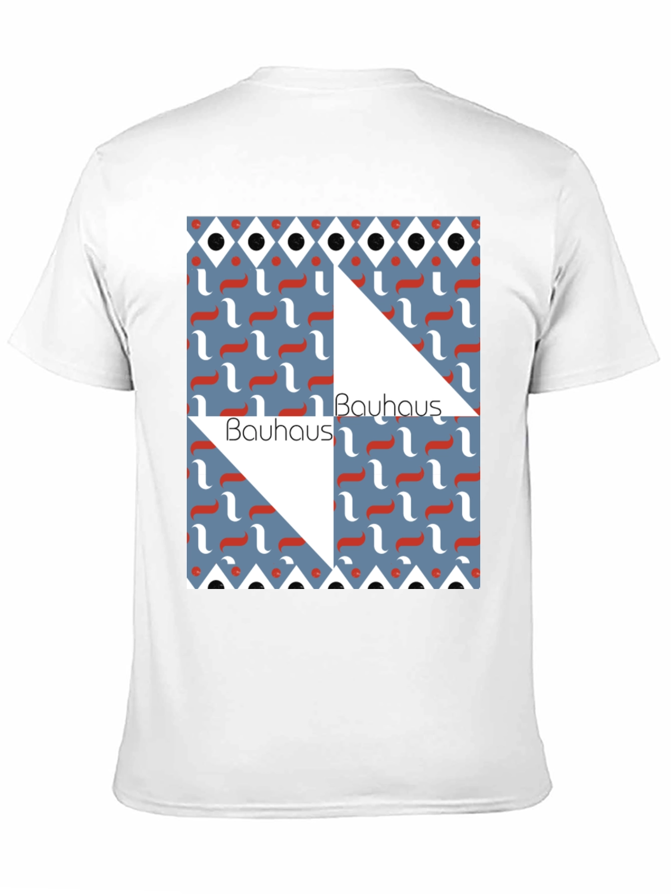 Camiseta Negra Bauhaus Diseño Geométrico Estilo Artístico