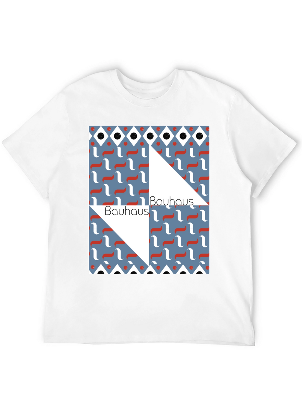 Camiseta Negra Bauhaus Diseño Geométrico Estilo Artístico