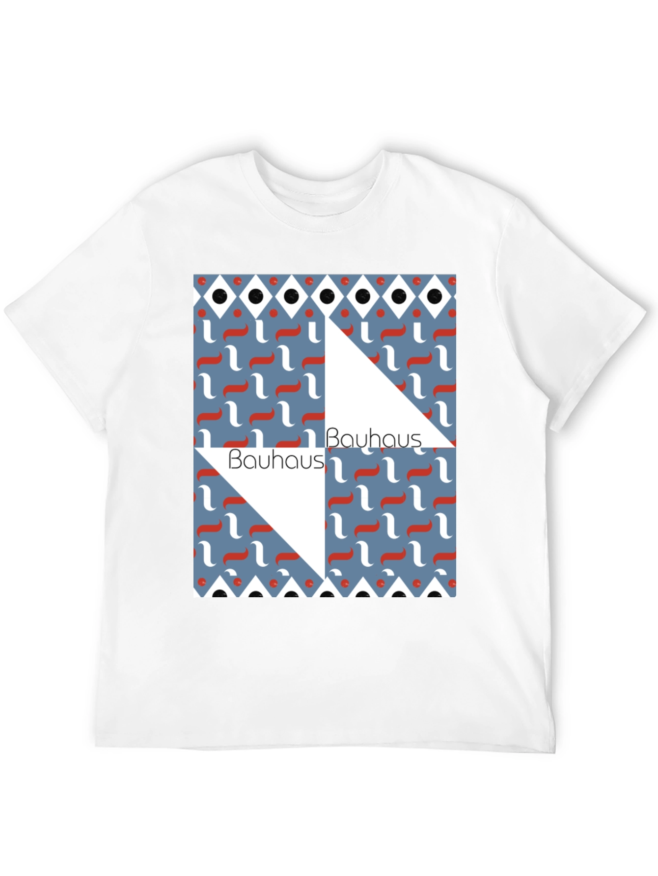 Camiseta Negra Bauhaus Diseño Geométrico Estilo Artístico