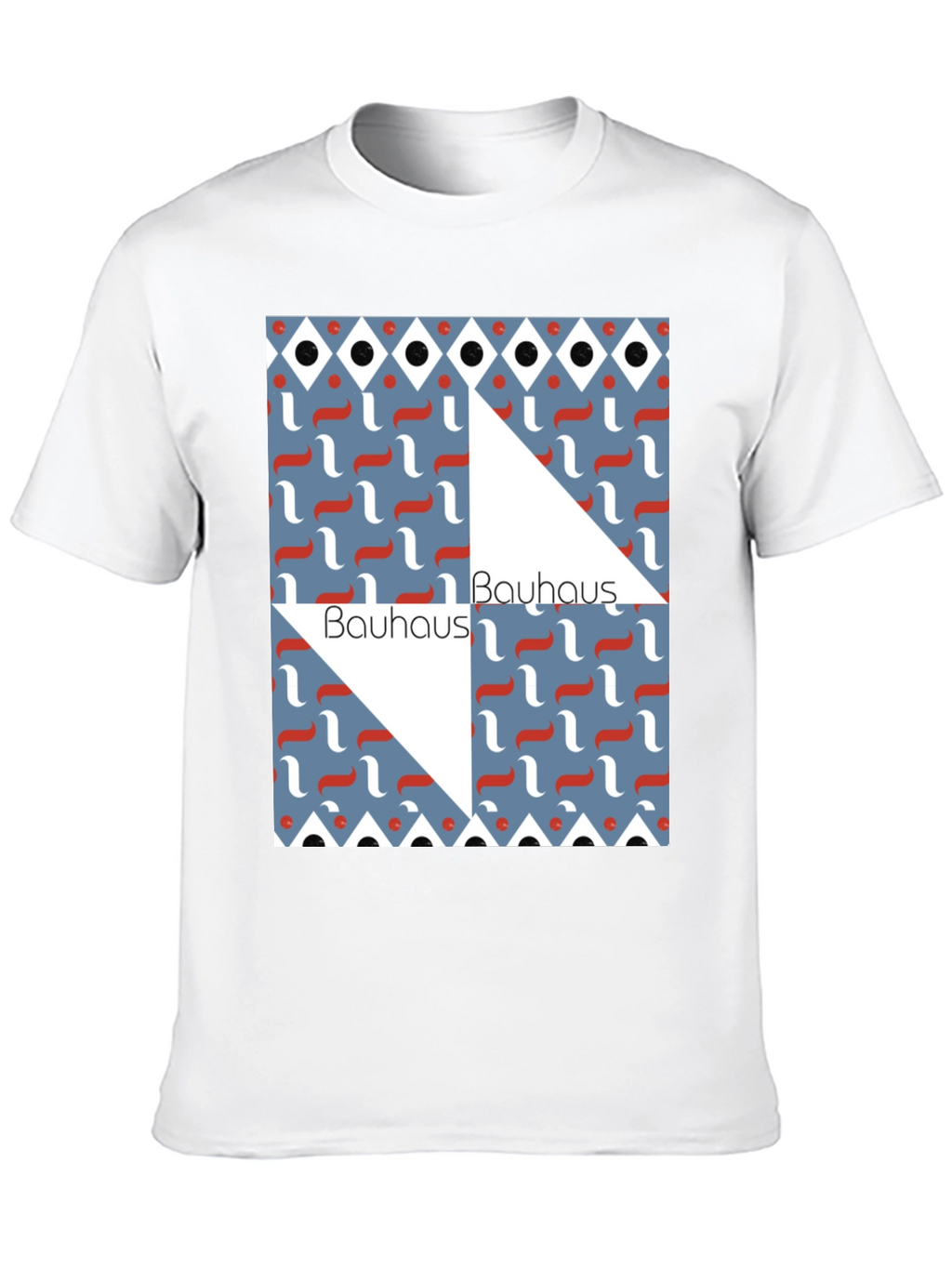 Camiseta Negra Bauhaus Diseño Geométrico Estilo Artístico