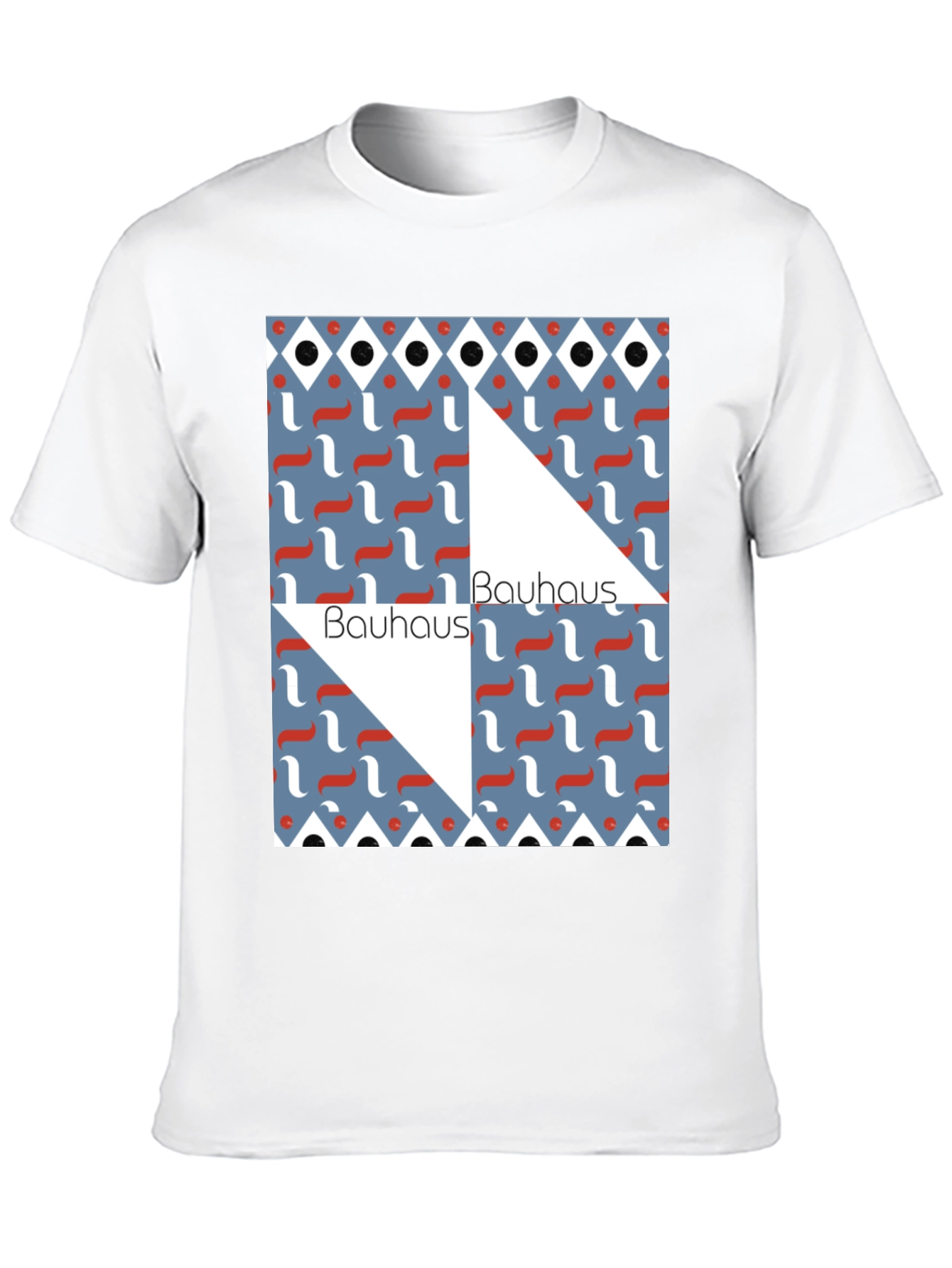 Camiseta Negra Bauhaus Diseño Geométrico Estilo Artístico