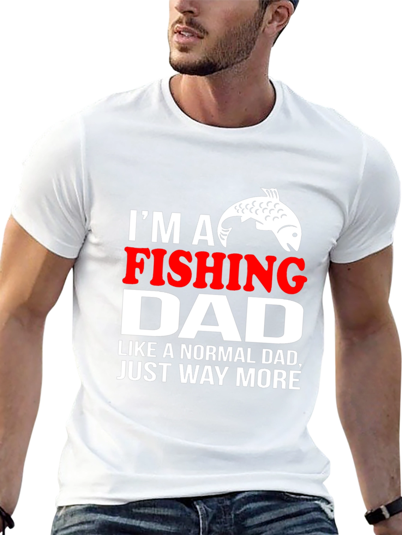 Camiseta Hombre Negro: Papá Pescador