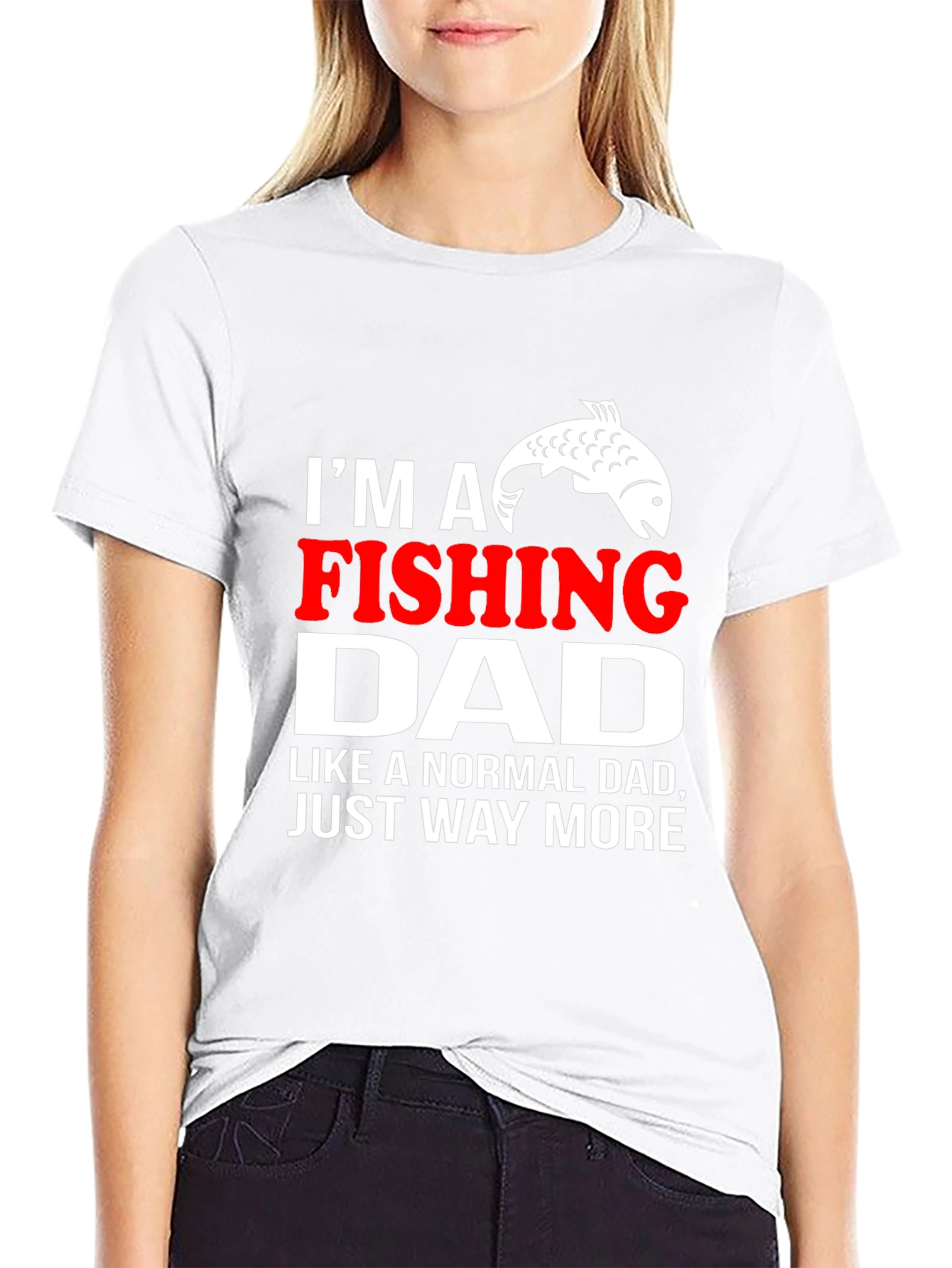Camiseta Hombre Negro: Papá Pescador