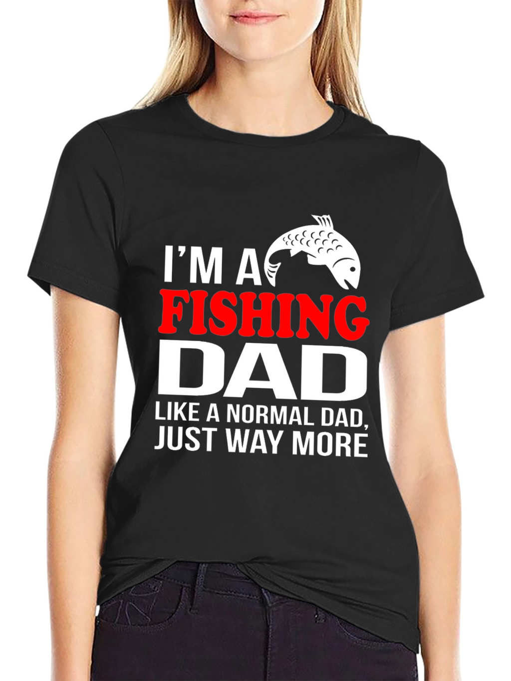 Camiseta Hombre Negro: Papá Pescador