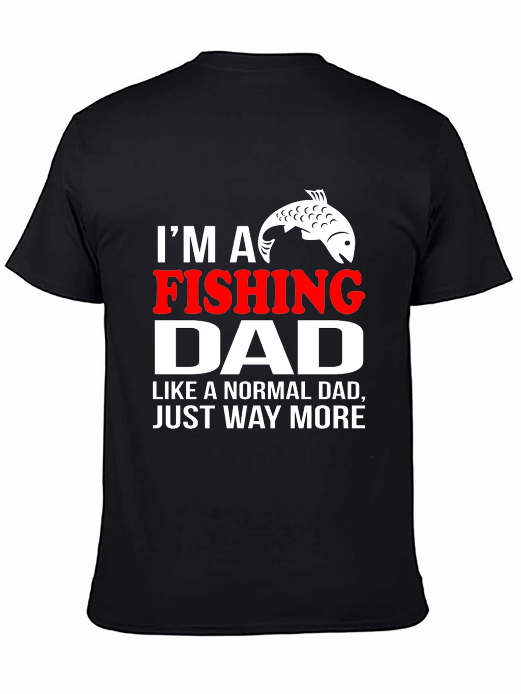 Camiseta Hombre Negro: Papá Pescador