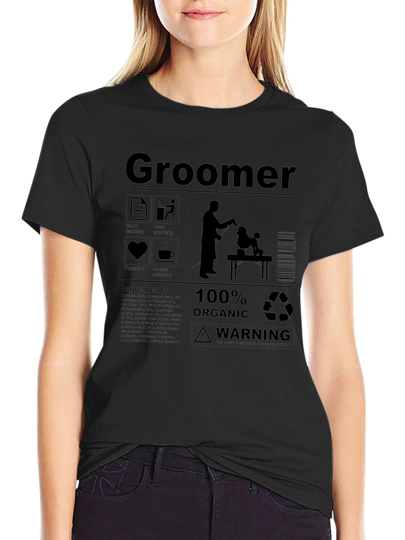 Camiseta Groomer 100% Orgánica para amantes de las mascotas