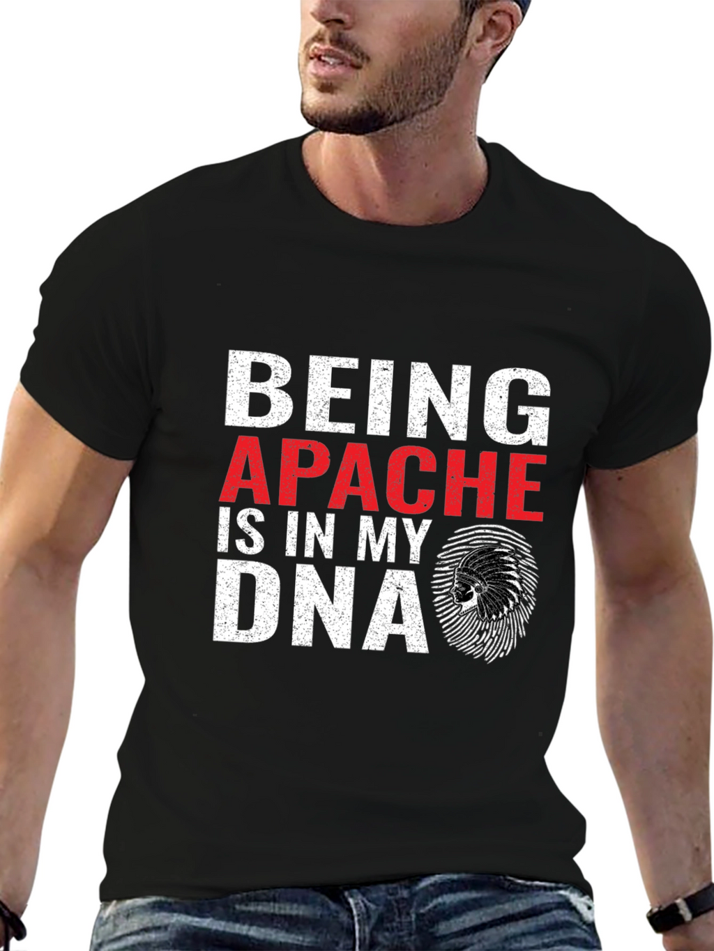 Camiseta Negra Apache DNA