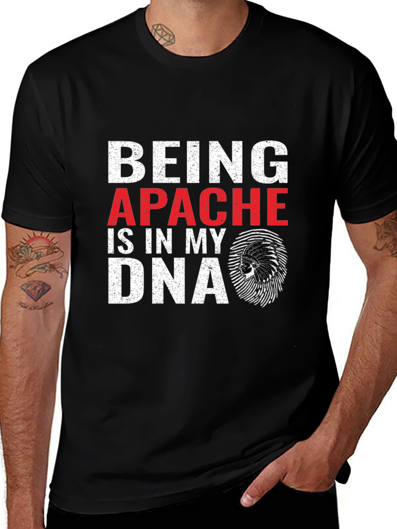 Camiseta Negra Apache DNA
