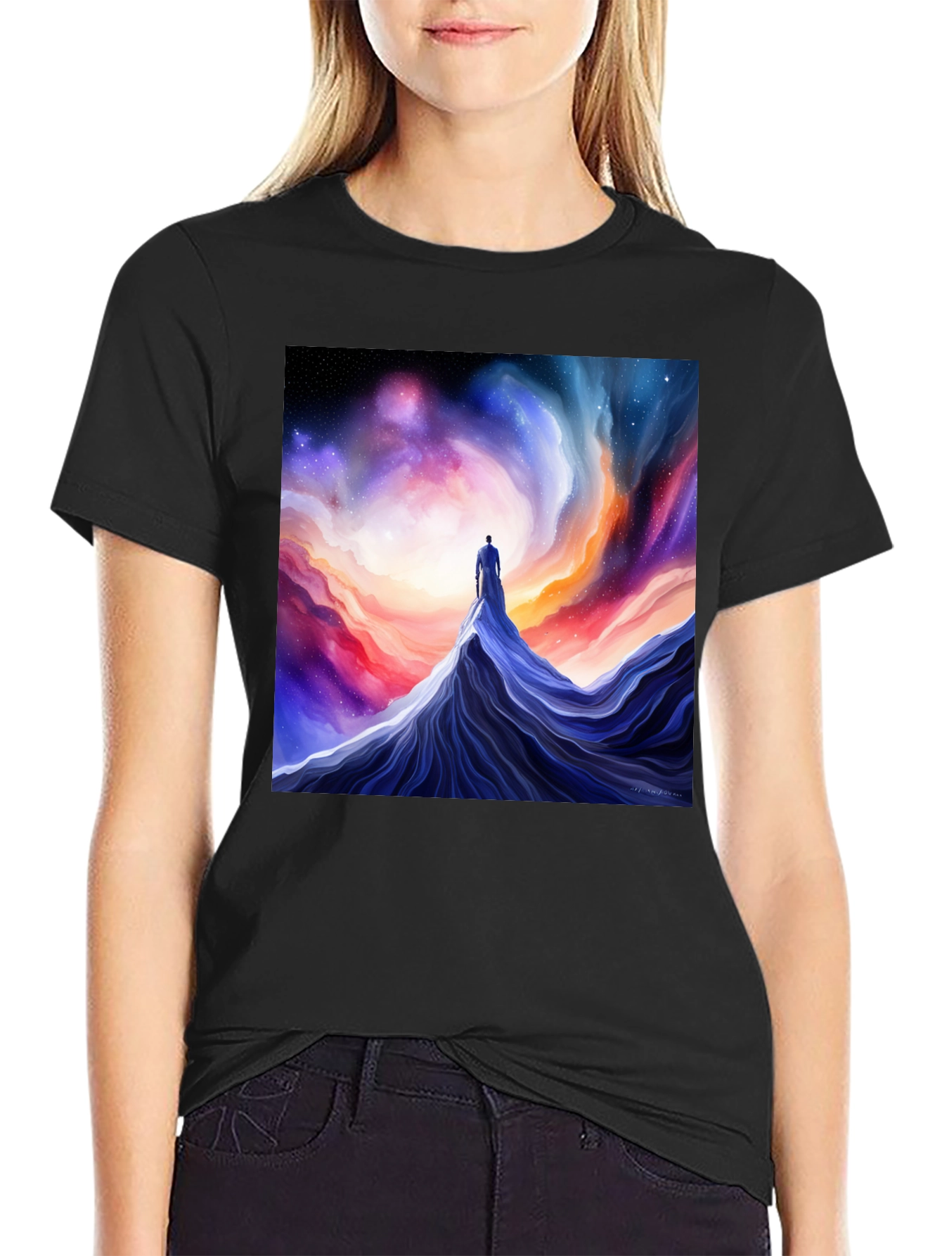 Camiseta Hombre Diseño Cósmico