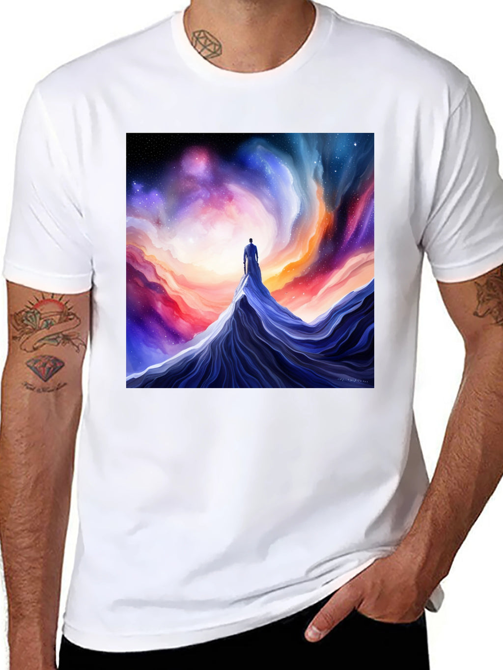 Camiseta Hombre Diseño Cósmico