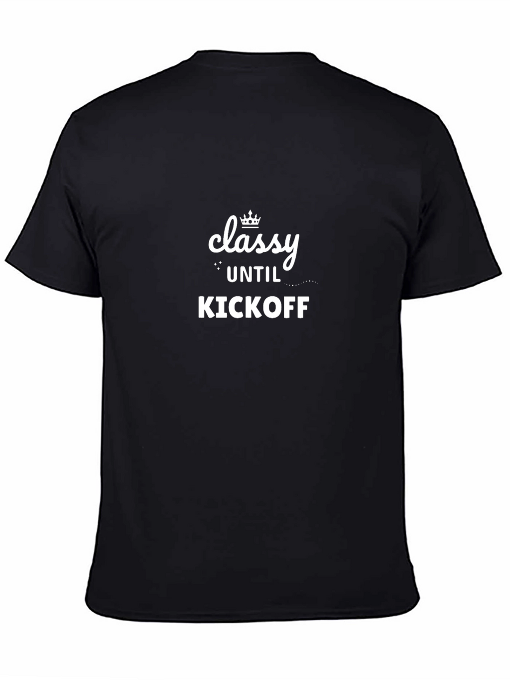 Camiseta Negra Classy Until Kickoff para Hombre