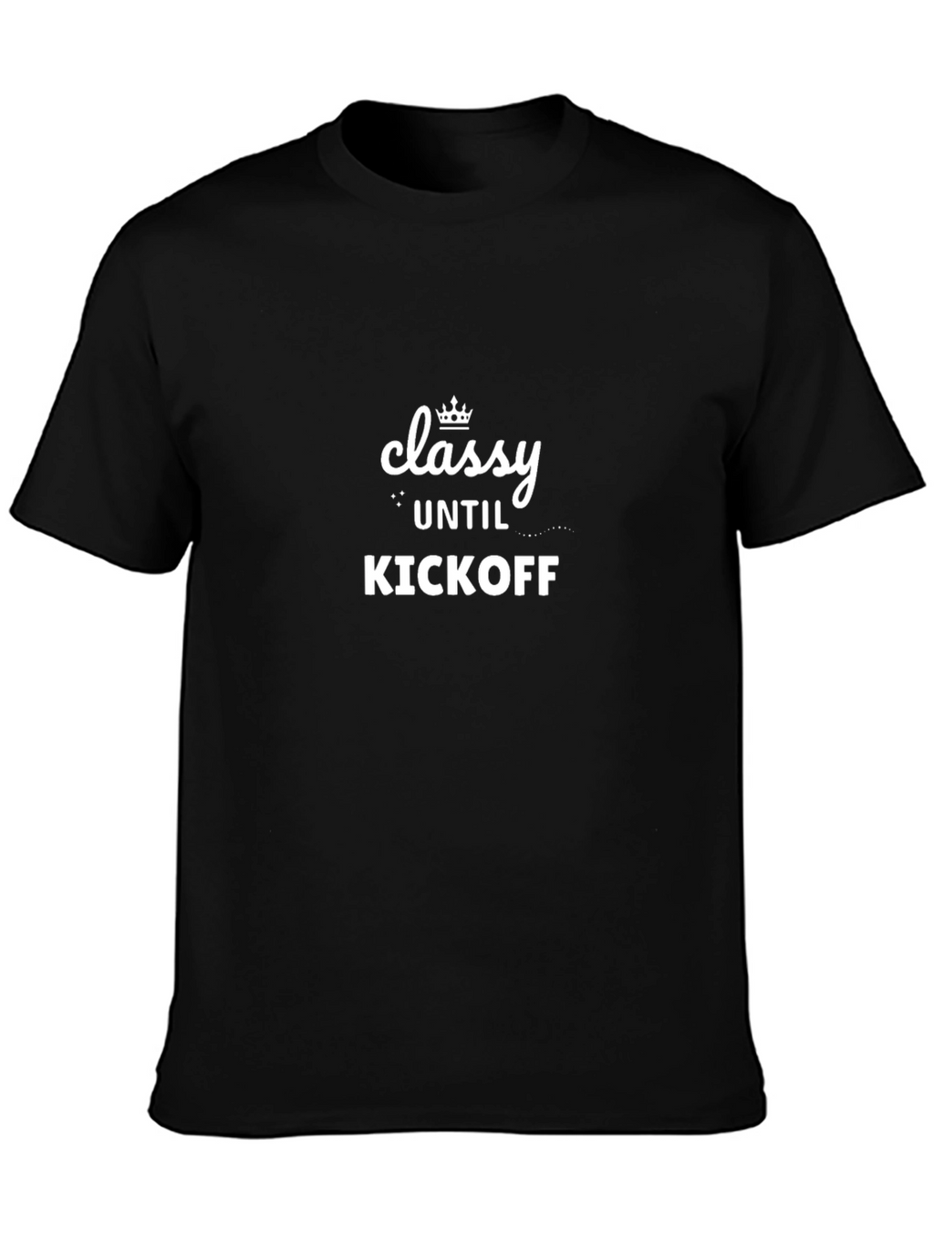 Camiseta Negra Classy Until Kickoff para Hombre