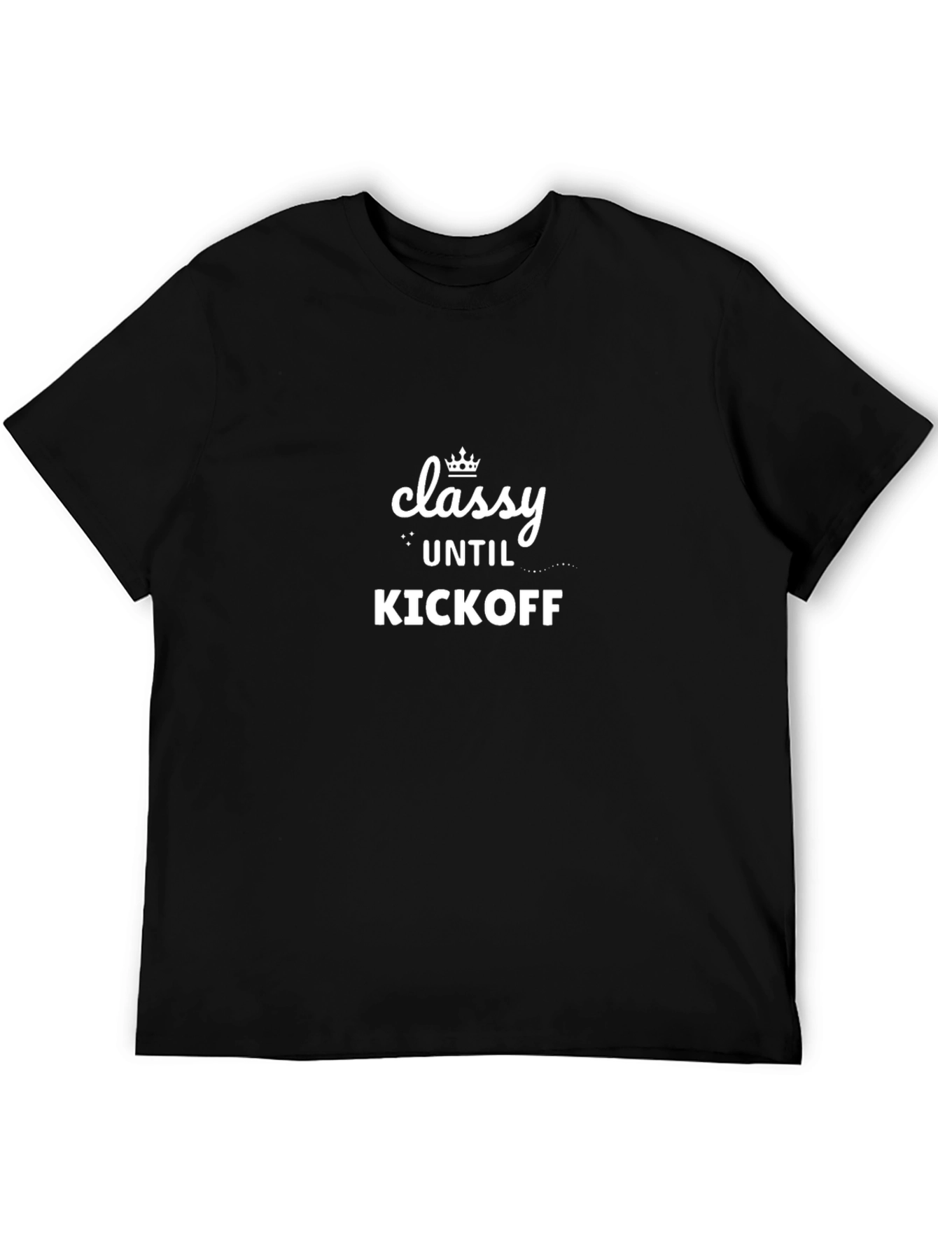 Camiseta Negra Classy Until Kickoff para Hombre