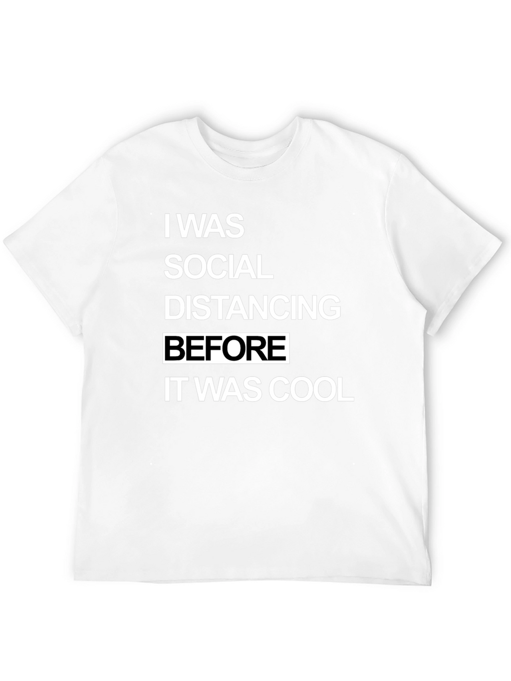 Camiseta Hombre Distanciamiento Social Cool Negra
