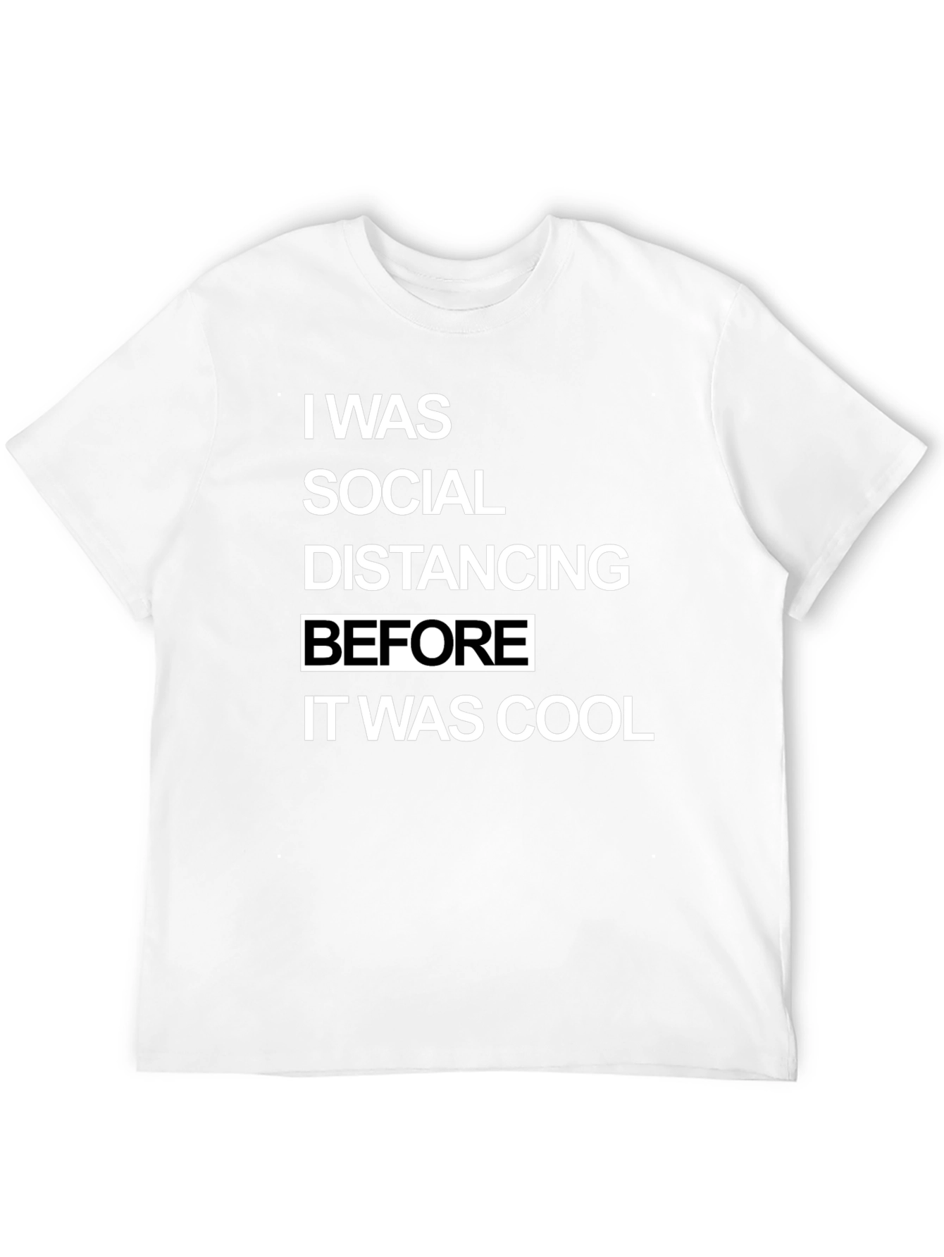 Camiseta Hombre Distanciamiento Social Cool Negra