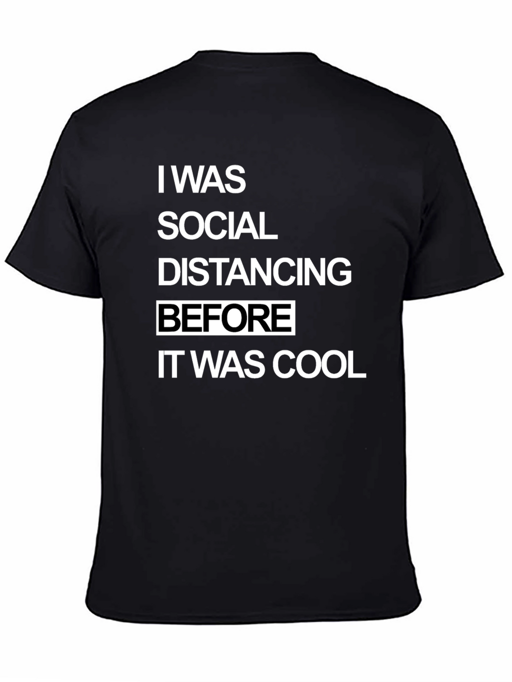 Camiseta Hombre Distanciamiento Social Cool Negra