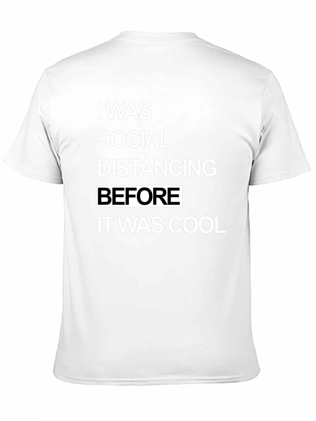 Camiseta Hombre Distanciamiento Social Cool Negra