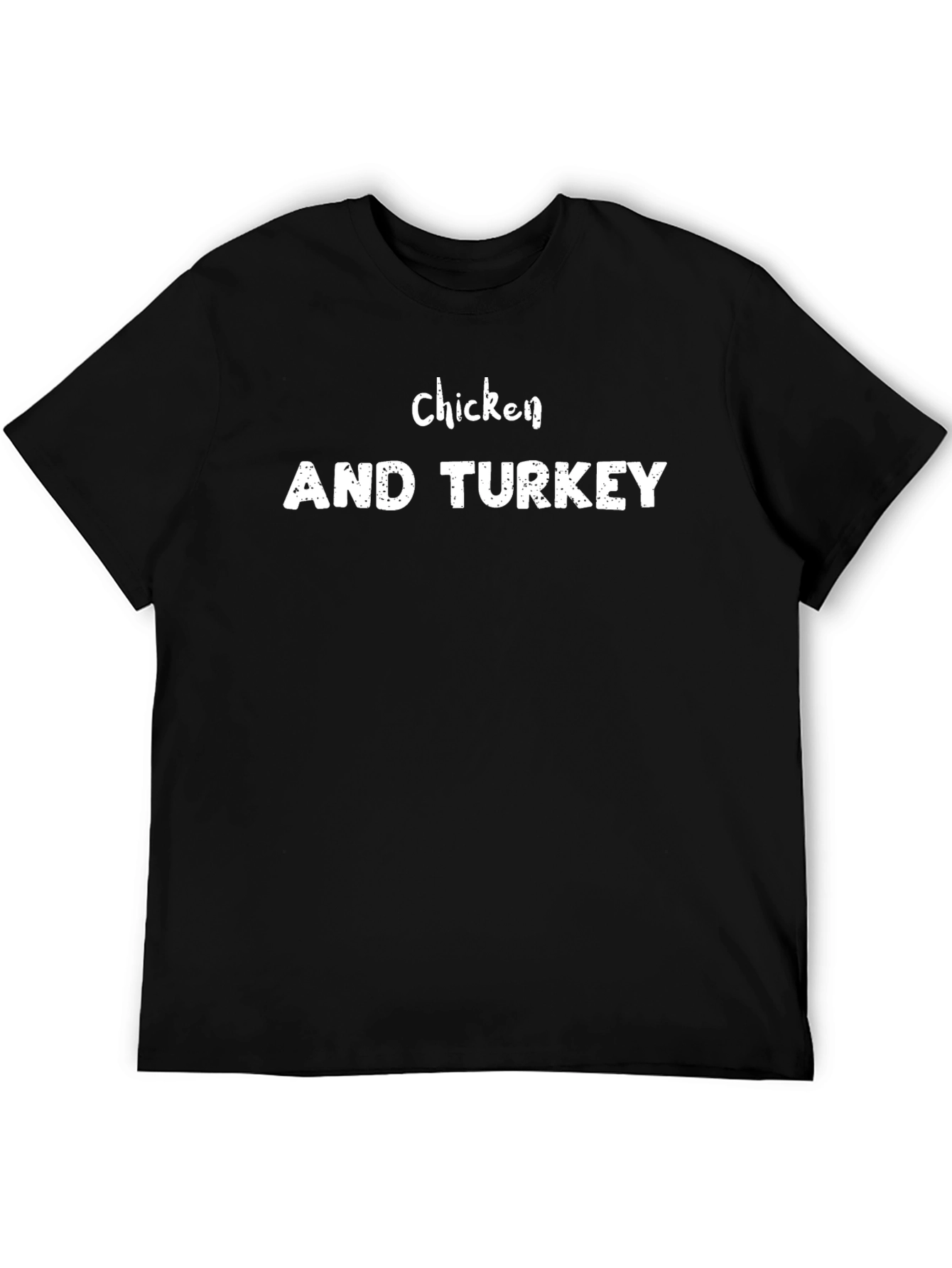 Camiseta Negra Chicken AND TURKEY