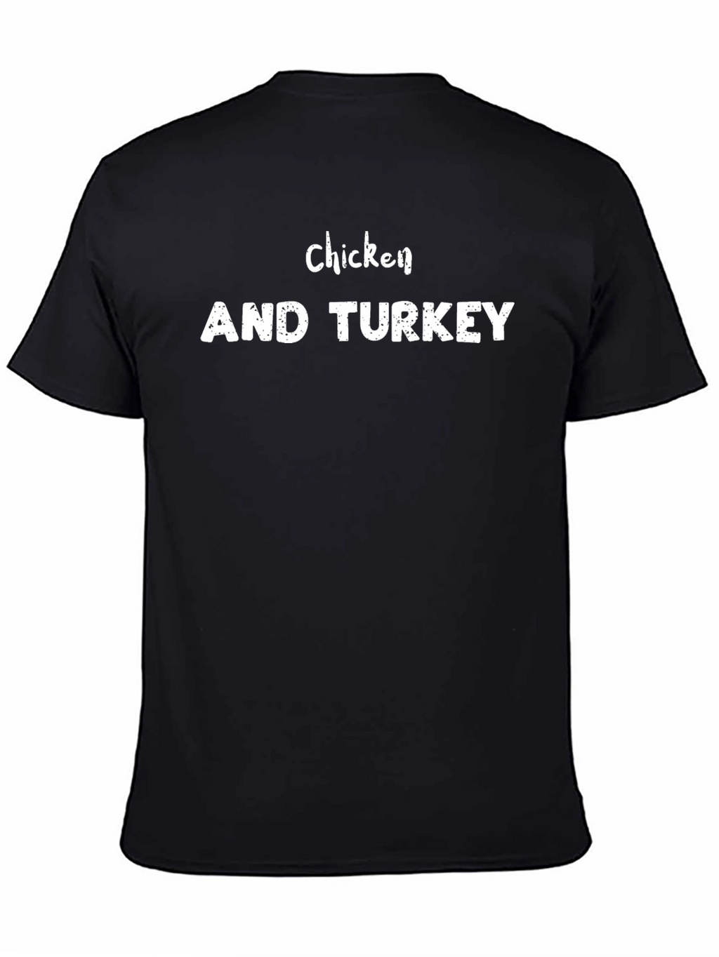 Camiseta Negra Chicken AND TURKEY