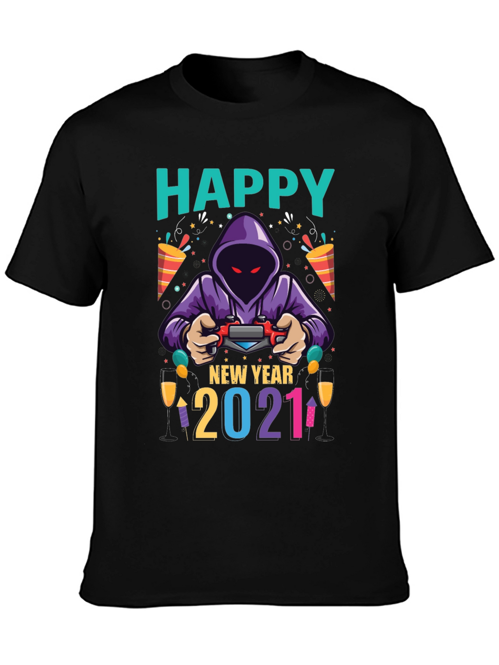 Camiseta Feliz Año Nuevo 2021 Gamer