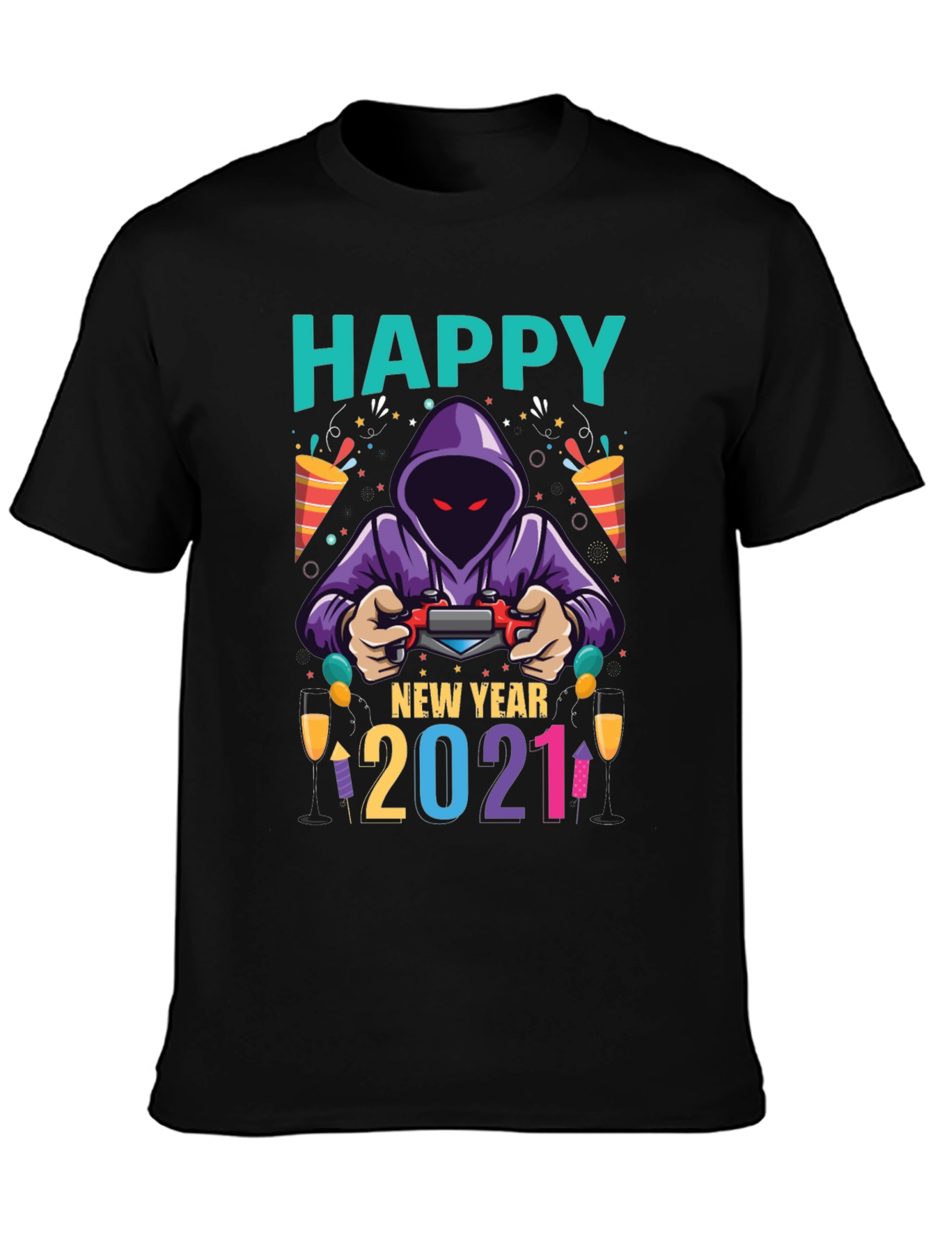 Camiseta Feliz Año Nuevo 2021 Gamer