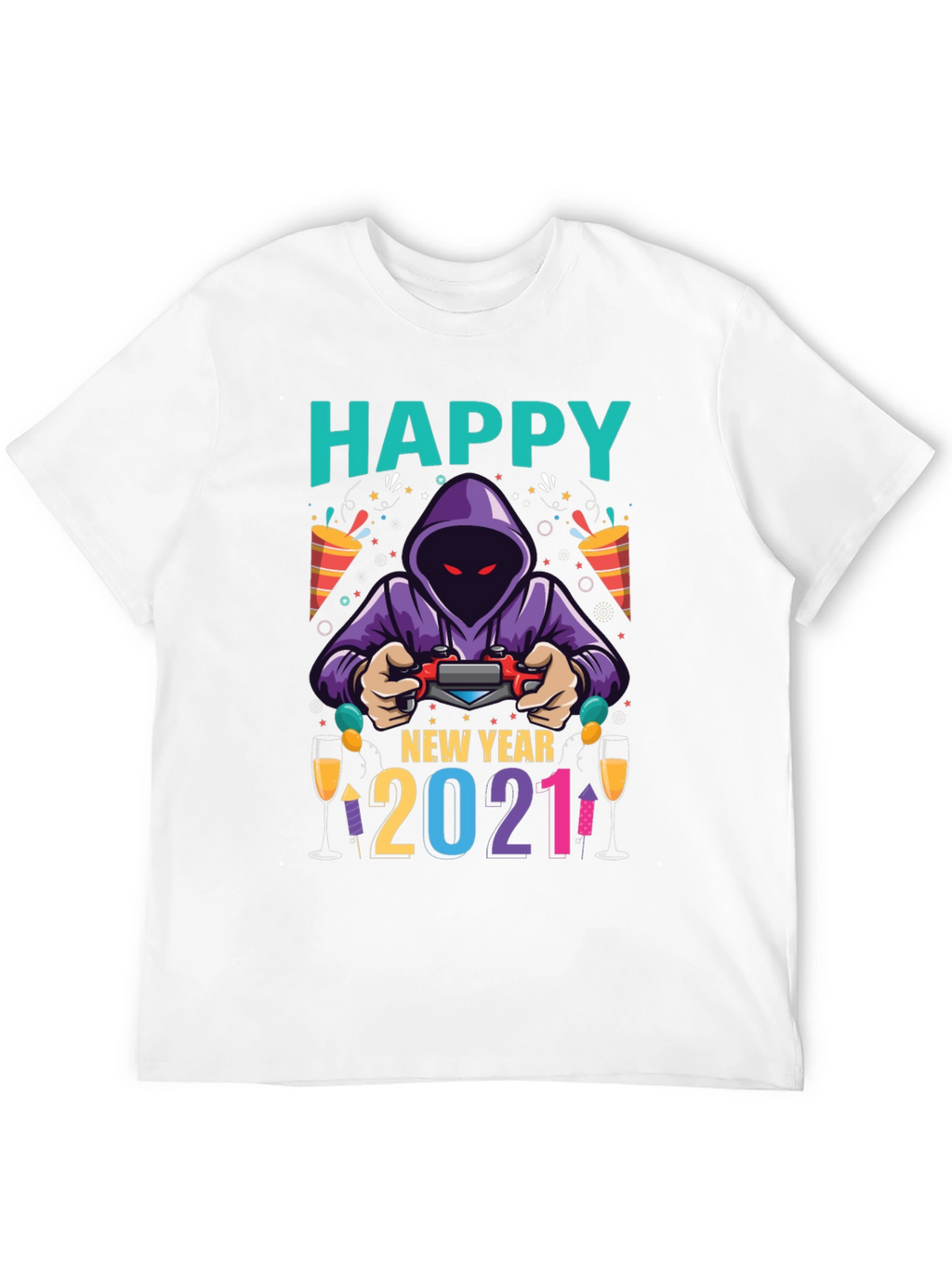 Camiseta Feliz Año Nuevo 2021 Gamer