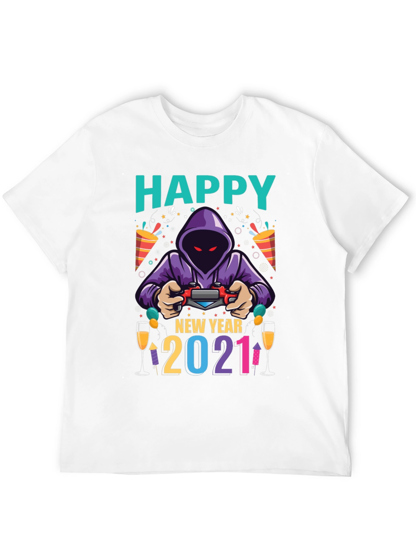 Camiseta Feliz Año Nuevo 2021 Gamer