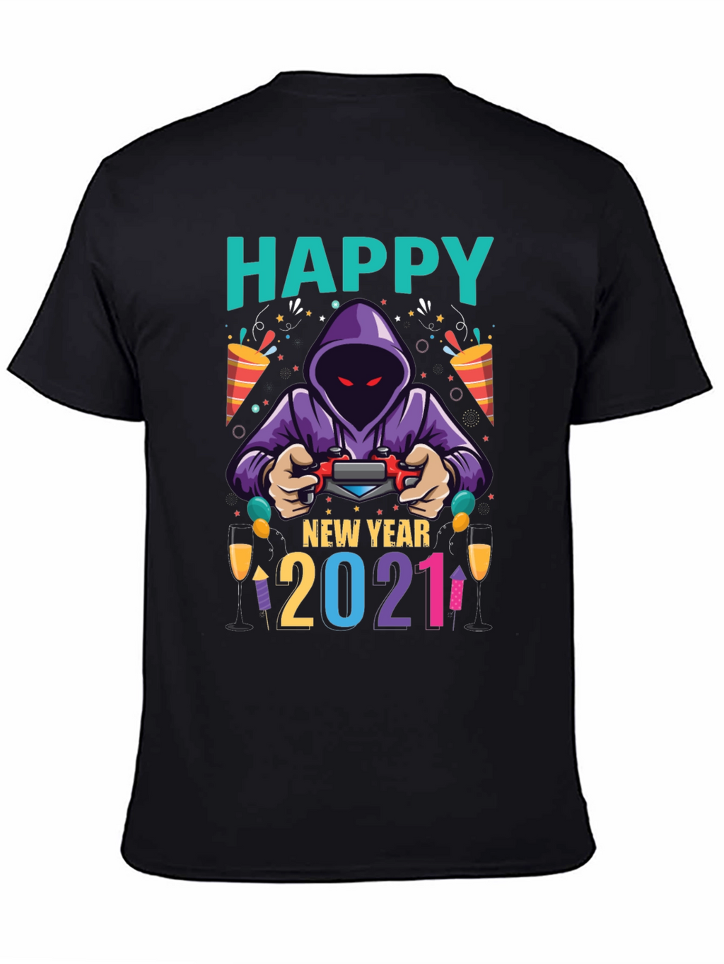 Camiseta Feliz Año Nuevo 2021 Gamer