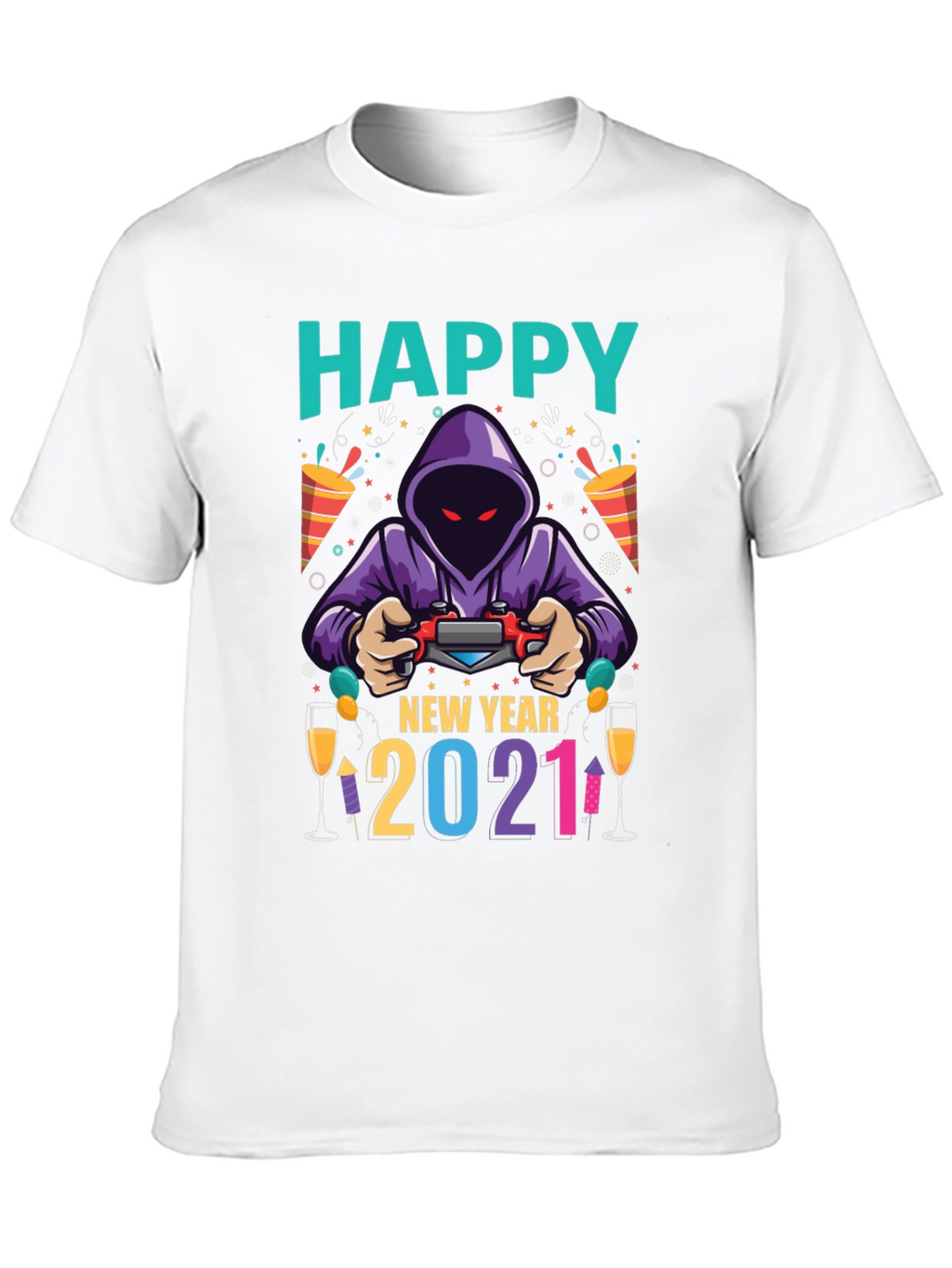 Camiseta Feliz Año Nuevo 2021 Gamer