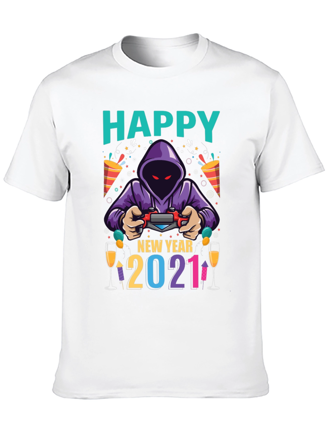 Camiseta Feliz Año Nuevo 2021 Gamer