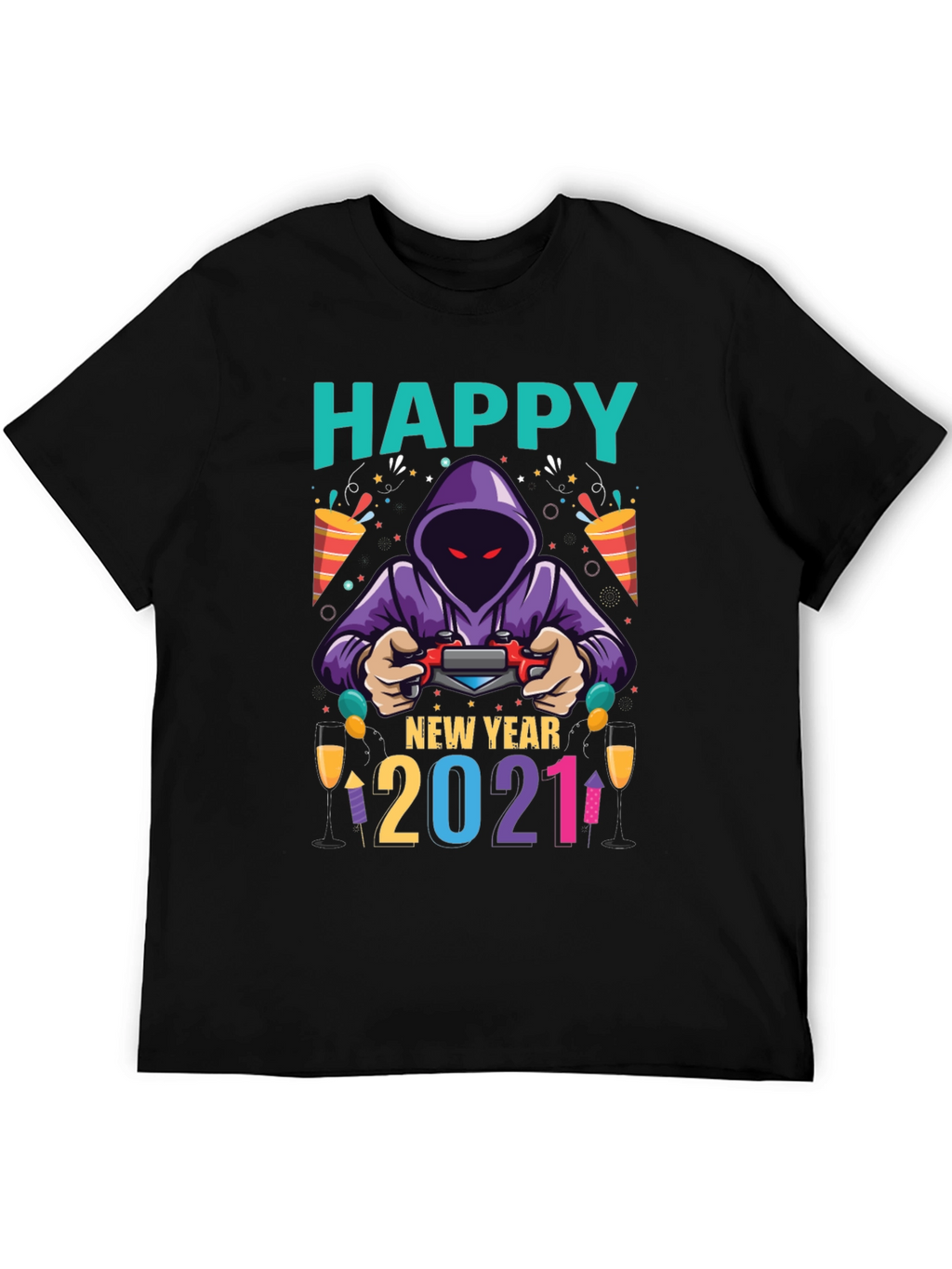 Camiseta Feliz Año Nuevo 2021 Gamer
