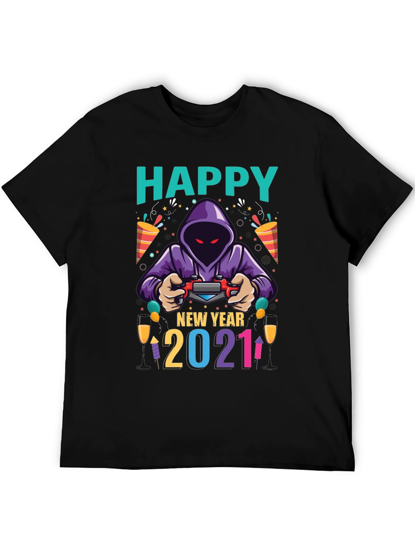 Camiseta Feliz Año Nuevo 2021 Gamer